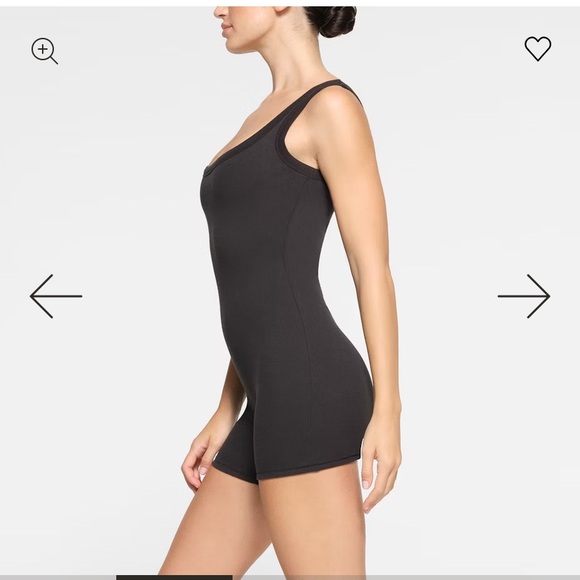 NWT SKIMS Black Women's Shapewear Bodysuit onesie L black=soot - Picture 2 of 7